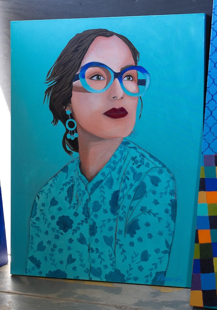 Woman in Blue