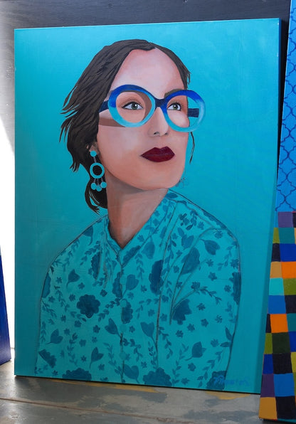 Woman in Blue