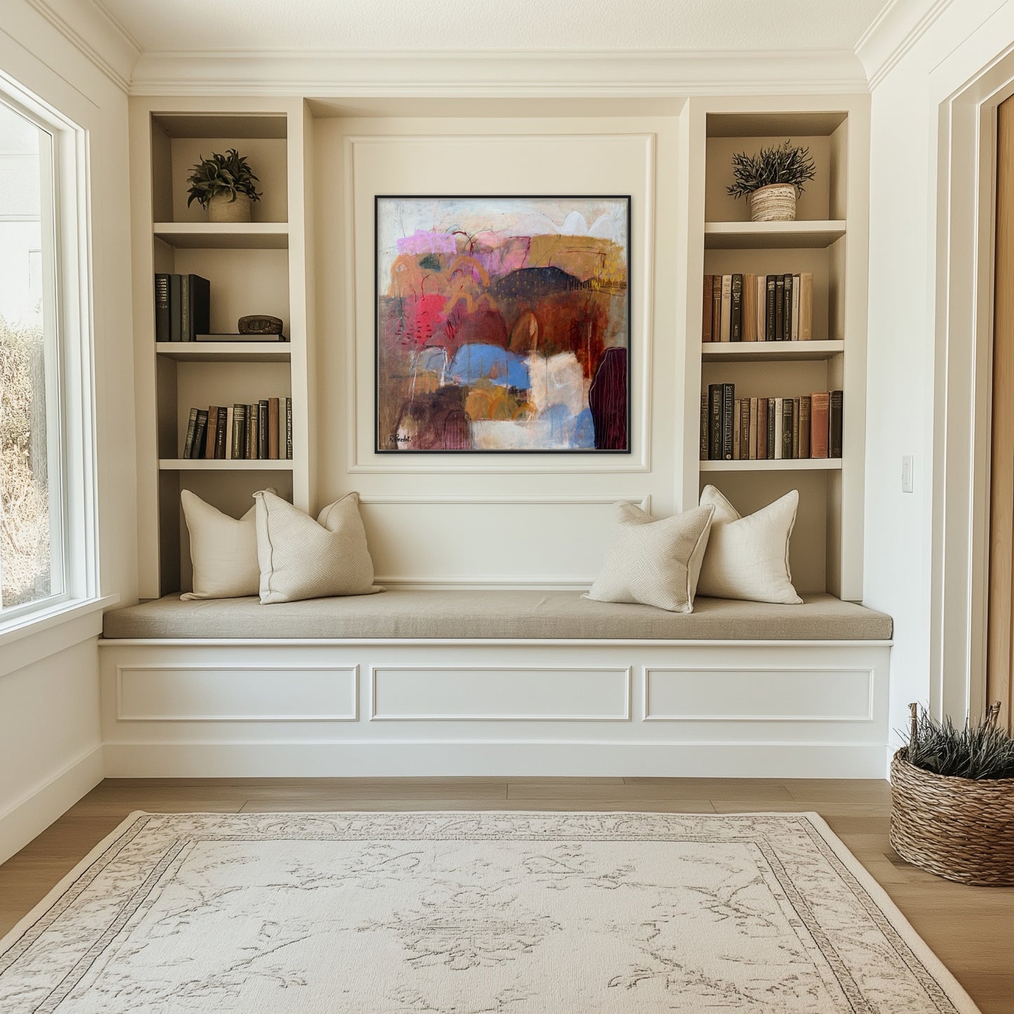 At the top