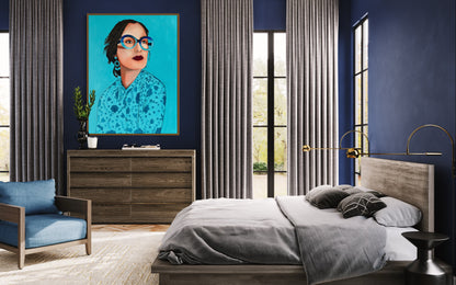 Woman in Blue