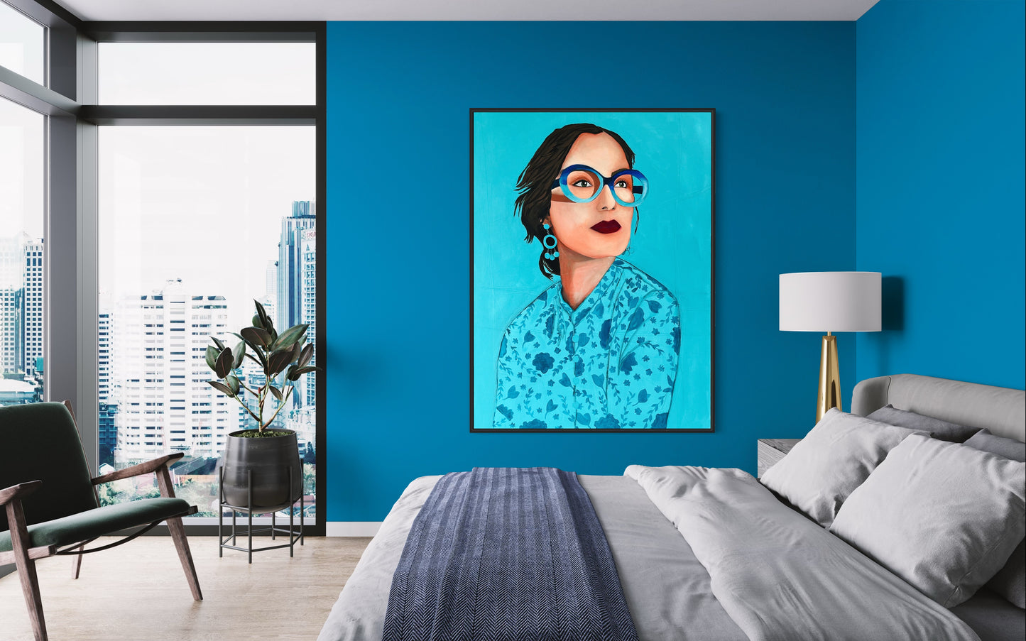 Woman in Blue